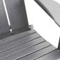 Preview: Faltbare Adirondack-Stühle 2 Stück Hellgrau 74.5x80.5x90 cm HDPE, Faltbarer Adirondack-Stuhl Hellgrau 74.5x80.5x90 cm HDPE