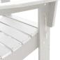 Preview: 3-teiliges Garten Lounge Set Weiß HDPE, Klappbarer Adirondack Stuhl Weiß 74.5x80.5x90 cm HDPE, Adirondack Beistelltisch Weiß 38x38x45 cm HDPE