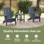 Preview: 3-teiliges Garten-Loungeset Marineblau HDPE, faltbarer Adirondack-Stuhl Marineblau 74,5x80,5x90 cm HDPE, Adirondack-Beistelltisch Marineblau 38x38x46 cm HDPE
