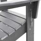 Preview: 3-teiliges Garten-Lounge-Set Hellgrau HDPE, Faltbarer Adirondack-Stuhl Hellgrau 74,5x80,5x90 cm HDPE, Adirondack Beistelltisch Hellgrau 38x38x45 cm HDPE