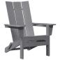 Preview: 3-teiliges Garten-Lounge-Set Hellgrau HDPE, Faltbarer Adirondack-Stuhl Hellgrau 74,5x80,5x90 cm HDPE, Adirondack Beistelltisch Hellgrau 38x38x45 cm HDPE