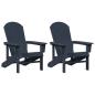Preview: Adirondack Stühle 2 Stück Marineblau 74x82x90 cm HDPE, Adirondack Stuhl Marineblau 74x82x91 cm HDPE