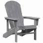 Preview: Adirondack Stühle 2 Stück Hellgrau 74x82x90 cm HDPE, Adirondack Stuhl Hellgrau 74x82x91 cm HDPE
