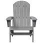 Preview: Adirondack Stühle 2 Stück Hellgrau 74x82x90 cm HDPE, Adirondack Stuhl Hellgrau 74x82x91 cm HDPE