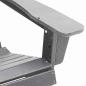 Preview: Adirondack Stühle 2 Stück Hellgrau 74x82x90 cm HDPE, Adirondack Stuhl Hellgrau 74x82x91 cm HDPE
