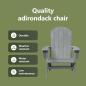 Preview: Adirondack Stühle 2 Stück Hellgrau 74x82x90 cm HDPE, Adirondack Stuhl Hellgrau 74x82x91 cm HDPE