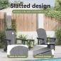 Preview: Adirondack Stühle 2 Stück Hellgrau 74x82x90 cm HDPE, Adirondack Stuhl Hellgrau 74x82x91 cm HDPE