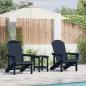 Preview: ARDEBO.de - 3-teiliges Gartenlounge-Set Marineblau HDPE, Adirondackstuhl Marineblau 74x82x91 cm HDPE, Adirondack-Beistelltisch Marineblau 38x38x46 cm HDPE