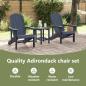 Preview: 3-teiliges Gartenlounge-Set Marineblau HDPE, Adirondackstuhl Marineblau 74x82x91 cm HDPE, Adirondack-Beistelltisch Marineblau 38x38x46 cm HDPE