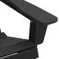 Preview: 3-teiliges Garten-Lounge-Set Schwarz HDPE, Adirondack-Stuhl Schwarz 74x82x91 cm HDPE, Adirondack-Beistelltisch Schwarz 38x38x45 cm HDPE
