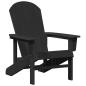 Preview: 3-teiliges Garten-Lounge-Set Schwarz HDPE, Adirondack-Stuhl Schwarz 74x82x91 cm HDPE, Adirondack-Beistelltisch Schwarz 38x38x45 cm HDPE