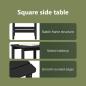 Preview: 3-teiliges Garten-Lounge-Set Schwarz HDPE, Adirondack-Stuhl Schwarz 74x82x91 cm HDPE, Adirondack-Beistelltisch Schwarz 38x38x45 cm HDPE