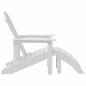Preview: Adirondack-Stühle mit Fußstützen 2 Stück Weiß HDPE, Adirondack-Stuhl mit Fußstütze Weiß HDPE