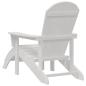 Preview: Adirondack-Stühle mit Fußstützen 2 Stück Weiß HDPE, Adirondack-Stuhl mit Fußstütze Weiß HDPE