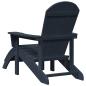 Preview: Adirondack-Stühle mit Fußstützen 2 Stk Marineblau HDPE, Adirondack-Stuhl mit Fußstütze Marineblau HDPE