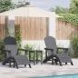 Preview: ARDEBO.de - Gartenstuhl 2 stk. Hellgrau Polyethylen