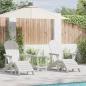 Preview: ARDEBO.de - 3-teiliges Garten Lounge Set Weiß HDPE, Adirondack-Stuhl mit Fußstütze Weiß HDPE, Adirondack Beistelltisch Weiß 38x38x45 cm HDPE