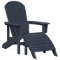 Preview: 3-teiliges Garten-Lounge-Set marineblau HDPE, Adirondack-Stuhl mit Fußstütze marineblau HDPE, Adirondack-Beistelltisch marineblau 38x38x46 cm HDPE
