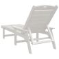 Preview: Sonnenliegen 2 Stk Weiß 162x53x98.5 cm HDPE, Sonnenliege Weiß 53x162x98.5 cm HDPE
