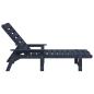 Preview: Sonnenliegen 2 Stk Marineblau 162x53x98.5 cm HDPE, Sonnenliege Marineblau 53x162x98.5 cm HDPE