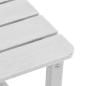 Preview: 3-tlg. Garten Lounge Set Weiß HDPE, Sonnenliege Weiß 53x162x98.5 cm HDPE, Adirondack Beistelltisch Weiß 38x38x45 cm HDPE