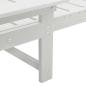Preview: 3-tlg. Garten Lounge Set Weiß HDPE, Sonnenliege Weiß 53x162x98.5 cm HDPE, Adirondack Beistelltisch Weiß 38x38x45 cm HDPE