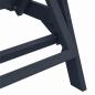Preview: 3-teiliges Garten-Lounge-Set Marineblau HDPE, Sonnenliege Marineblau 53x162x98.5 cm HDPE, Adirondack Beistelltisch Marineblau 38x38x46 cm HDPE