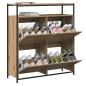 Preview: Schuhschrank mit 4 Klappen-Armen Artisan Eiche 100x34x112 cm