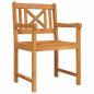 Preview: Garten Essgruppe 3 pcs Braun Massivholz Akazie