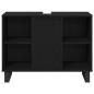 Preview: 3-teiliges Badezimmermöbel Set Schwarze Eiche Holzwerkstoff, Badezimmer Schrank Schwarze Eiche 30x30x190 cm Holzwerkstoff, Badezimmer Schrank Schwarze Eiche 30x30x100 cm Holzwerkstoff