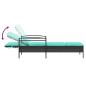 Preview: Sonnenliege mit Kissen Schwarz 63x200x81 cm Poly Rattan