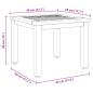 Preview: Garten Beistelltisch 45x45x38 cm Massiv Akazienholz