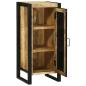 Preview: Badezimmerschrank 40x35x90 cm aus massivem, rauem Mangoholz