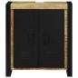 Preview: Waschbecken Schrank 55x35x60 cm Massivholz Raues Mango