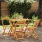 Preview: ARDEBO.de - 5-teiliges Klapp-Bistro Set aus solidem Akazienholz
