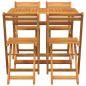 Preview: 5-teiliges Klapp-Bistro Set aus solidem Akazienholz