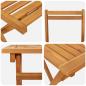 Preview: 5-teiliges Klapp-Bistro Set aus solidem Akazienholz