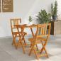 Preview: 3-teiliges Faltbares Bistro Set aus Massivholz Akazie