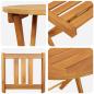 Preview: 3-teiliges Klapp Bistro Set aus massivem Akazienholz
