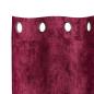 Preview: Velvet Vorhänge 2 Stück mit Ösen Burgunderrot 260x140 cm