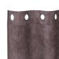 Preview: Braune Samtvorhänge 2 Teile mit Ösen 245x140 cm