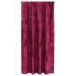 Preview: Samtvorhänge 2 Stück mit Stangentasche Weinrot 175x140 cm