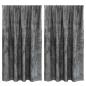 Preview: Samtvorhänge 2 Stück mit Ösen Grau 140x140 cm