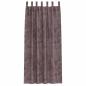 Preview: Samtvorhänge 2 Teile mit Ösen Braun 225x140 cm