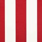 Preview: Markisenersatzstoff Rot und Weiß 10x1.6 m