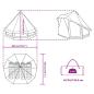 Preview: Tipi Zelt mit Dach Grau und Orange 404 x 370 x 270 cm Taft