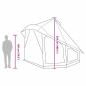 Preview: Tipi Zelt mit Dach Grau und Orange 404 x 370 x 270 cm Taft