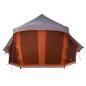 Preview: Tipi Zelt mit Dach Grau und Orange 508 x 470 x 300 cm Taft