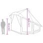 Preview: Tipi Zelt mit Dach Grau und Orange 508 x 470 x 300 cm Taft