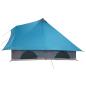 Preview: Tipi Zelt 8 Personen Blau Taft